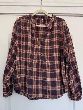 Free People Northern Bound Plaid Pullover – XS